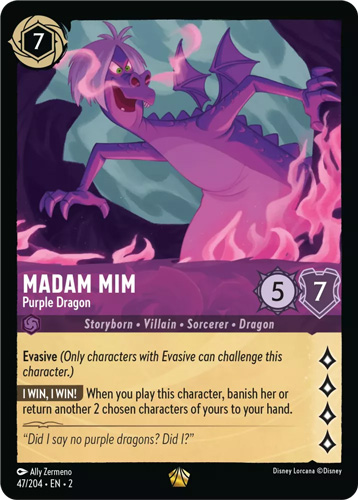 Madam Mim Purple Dragon